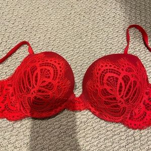 Victorias Secret Red Lace Bra 34C